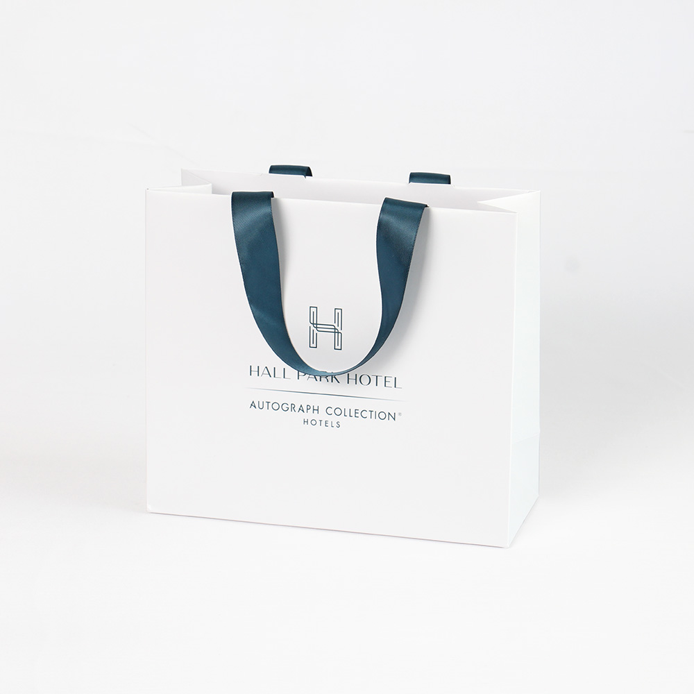 Luxury Gift Bag with Velvet Handle and Hot Stamping