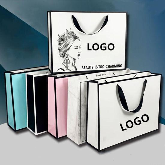 Luxury Gift Bag with Velvet Handle and Hot Stamping - Small 26x10x32cm
