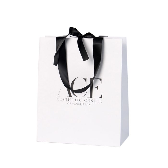 Luxury Gift Bag with Velvet Handle and Hot Stamping - Large 30x11x36cm