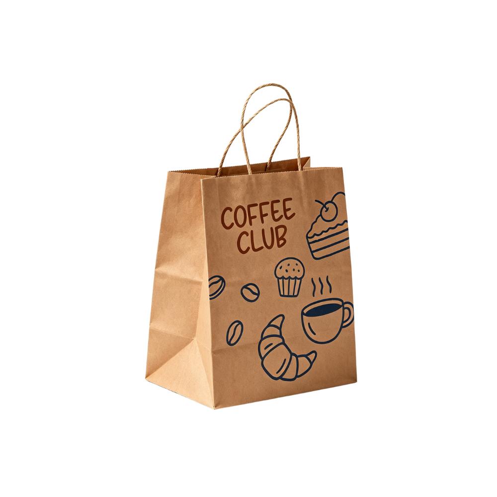 Black Kraft Paper Bag with Die-cut Handle - Large 30x11x36cm