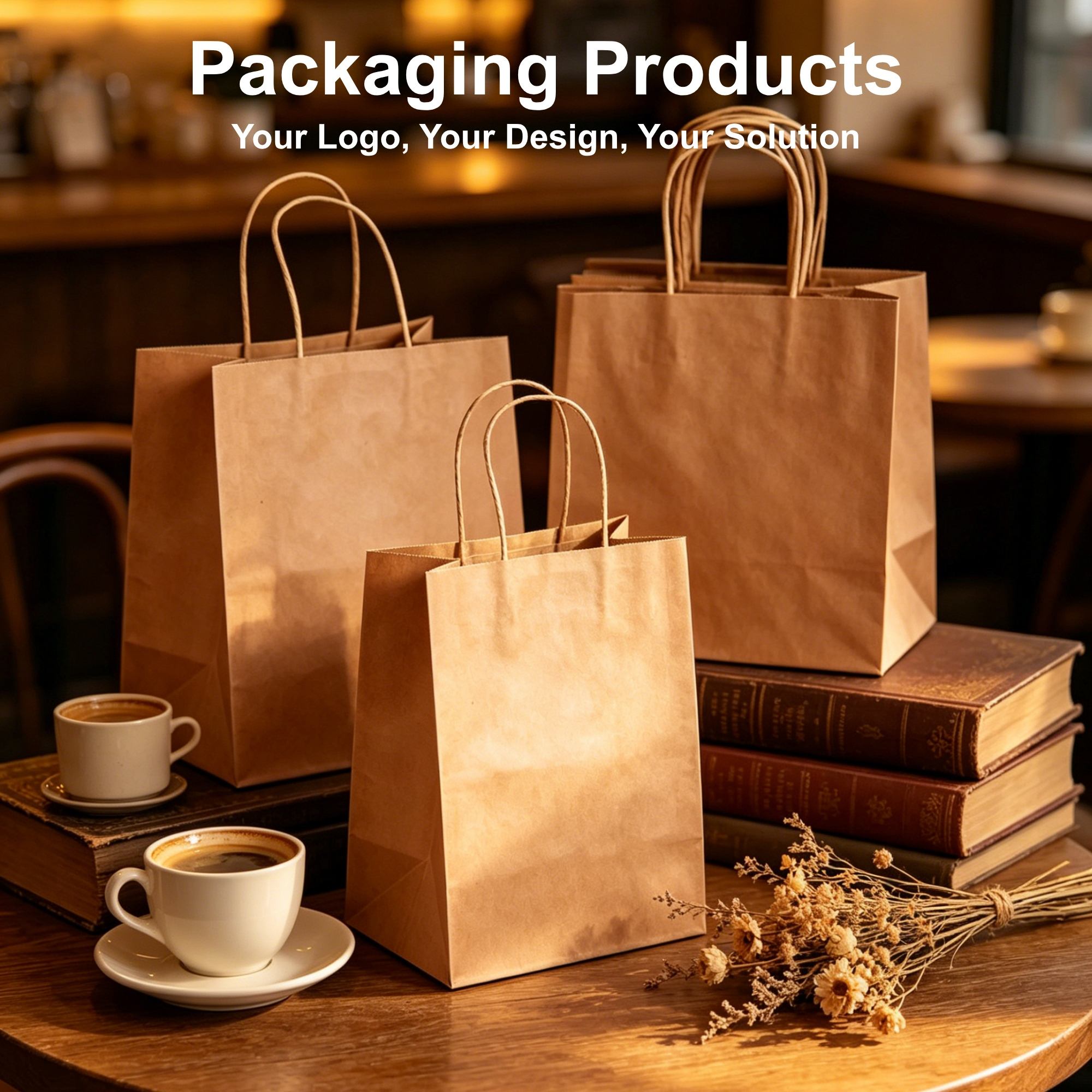 Food Grade Kraft Paper Bag with Window - Small 26x10x32cm