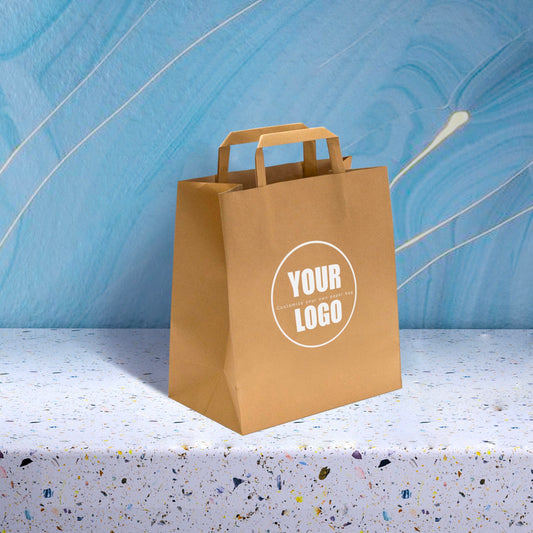 Natural Brown Kraft SOS Grocery Bag - Small 26x10x32cm