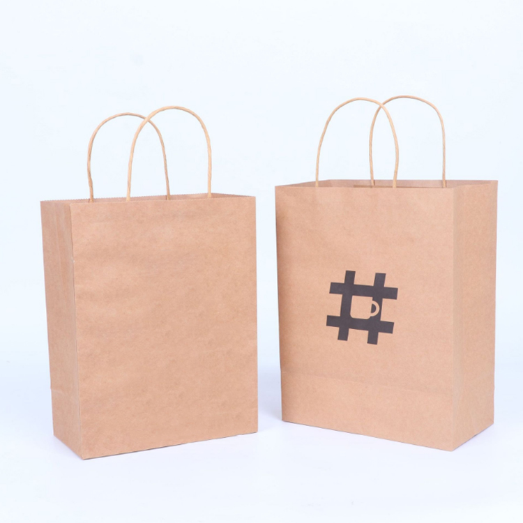 Natural Brown Kraft SOS Grocery Bag - Large 30x11x36cm