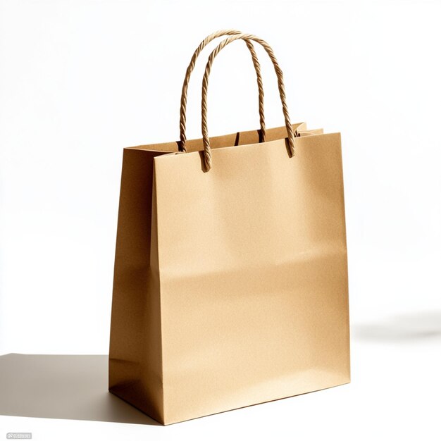 White Kraft Shopping Bag with Twisted Handle - Large 30x11x36cm