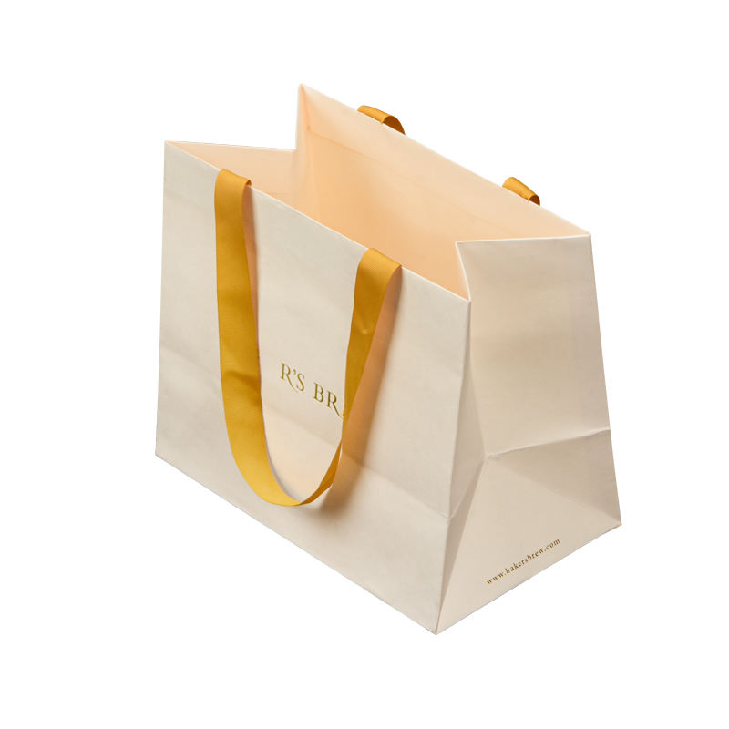 Eco Luxury Shopping Bag with Recycled Paper and Cotton Handle - Large 30x11x36cm