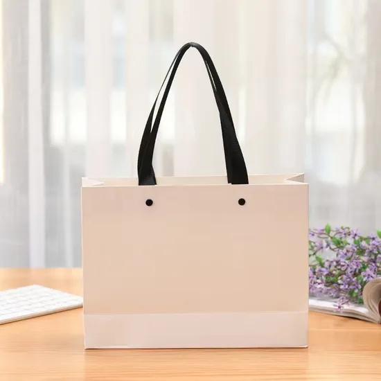 Fashion Shopping Bag with Embossed Logo and Satin Handle - Extra Large 34x13x40cm