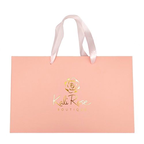 Glossy Laminated Branded Shopping Bag with Rope Handle - Large 30x11x36cm