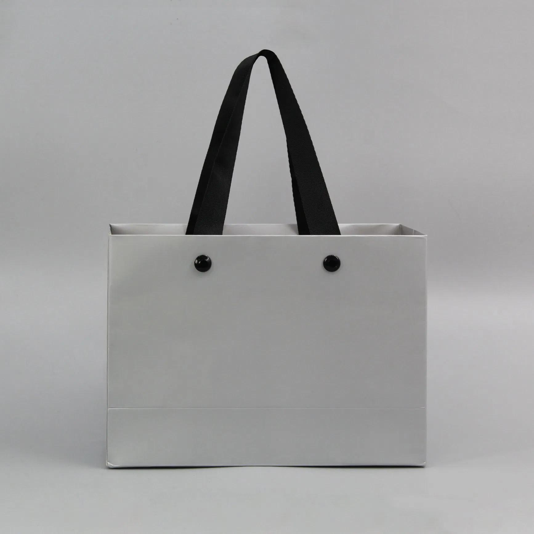 Eco Luxury Shopping Bag with Recycled Paper and Cotton Handle - Extra Large 34x13x40cm