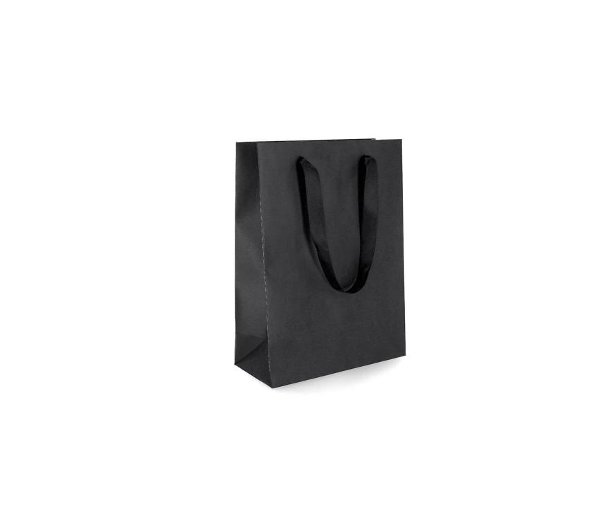Fashion Shopping Bag with Embossed Logo and Satin Handle - Large 30x11x36cm