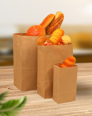 Laminated Takeaway Bag with Logo for Restaurant - Large 30x11x36cm