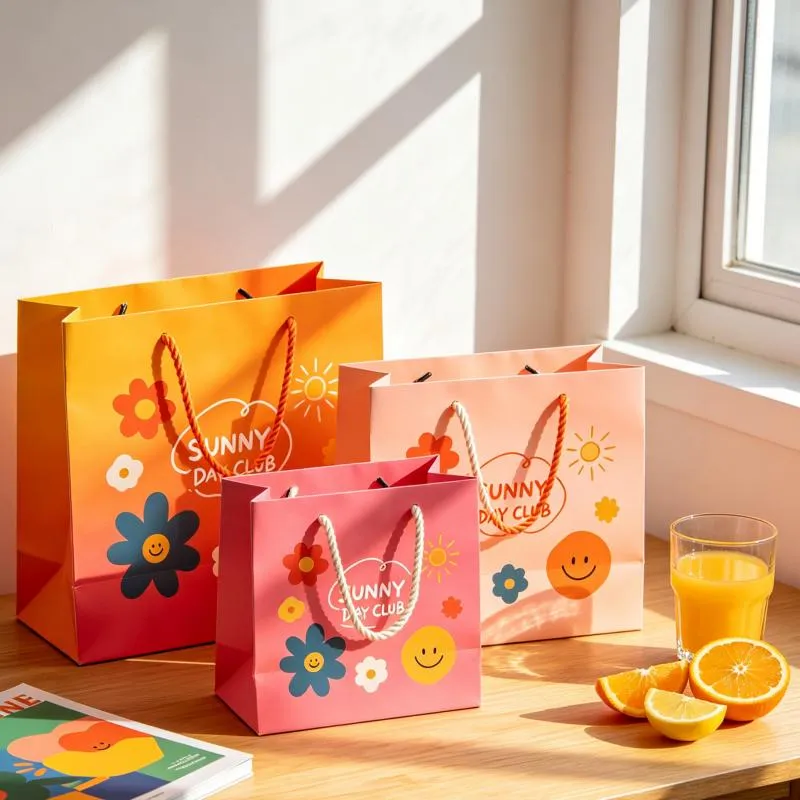 Custom Printed Bag with Sunny Print - Large 30x11x36cm
