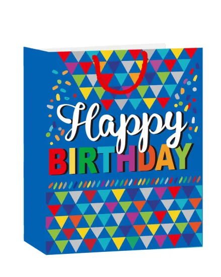 Custom Printed Birthday Gift Bag - Large 30x11x36cm