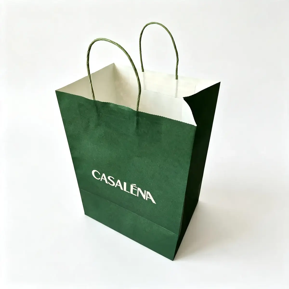 Custom Printed Green Shopping Bag