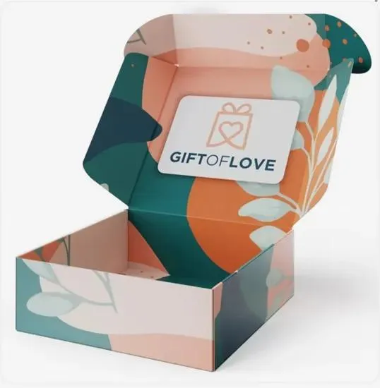 Folding Gift Box with Geometric Pattern