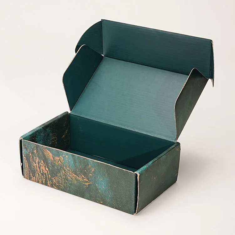 Folding Box with Palm Leaf Print - Large 28x20x10cm