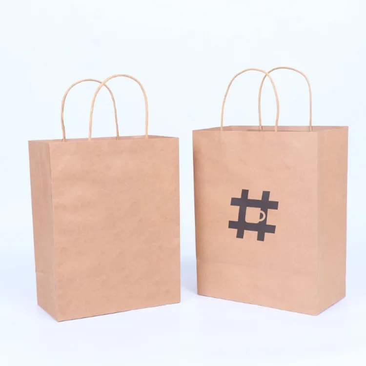 Kraft Paper Bag with Custom Print - Large 30x11x36cm