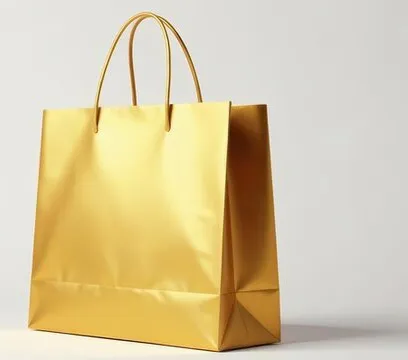 Metallic Gold Shopping Bag