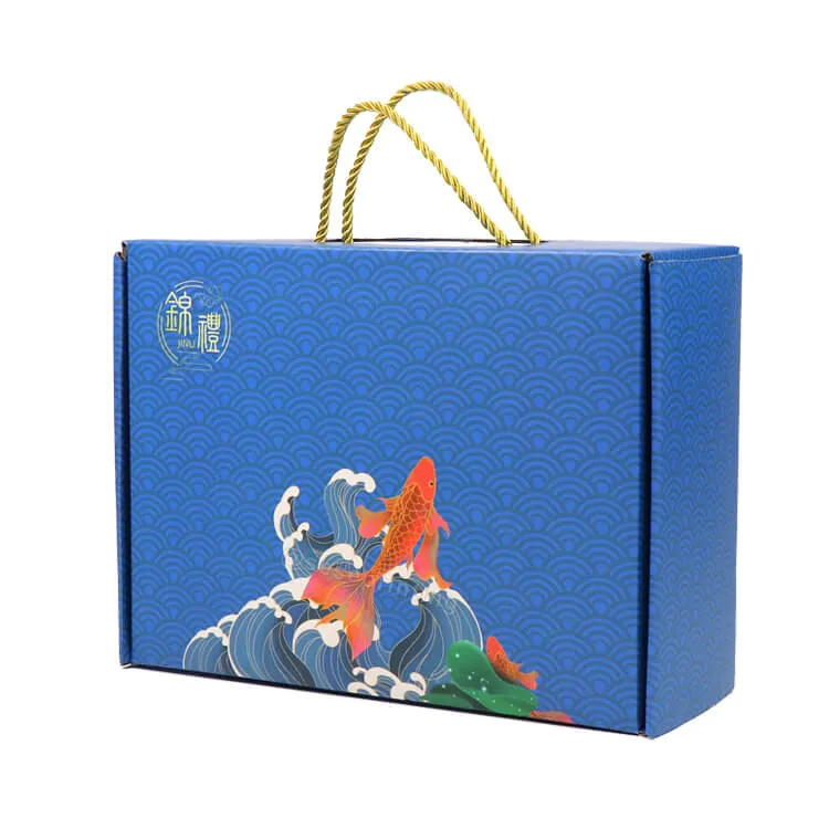 Corrugated Mailer Box with Fish Print