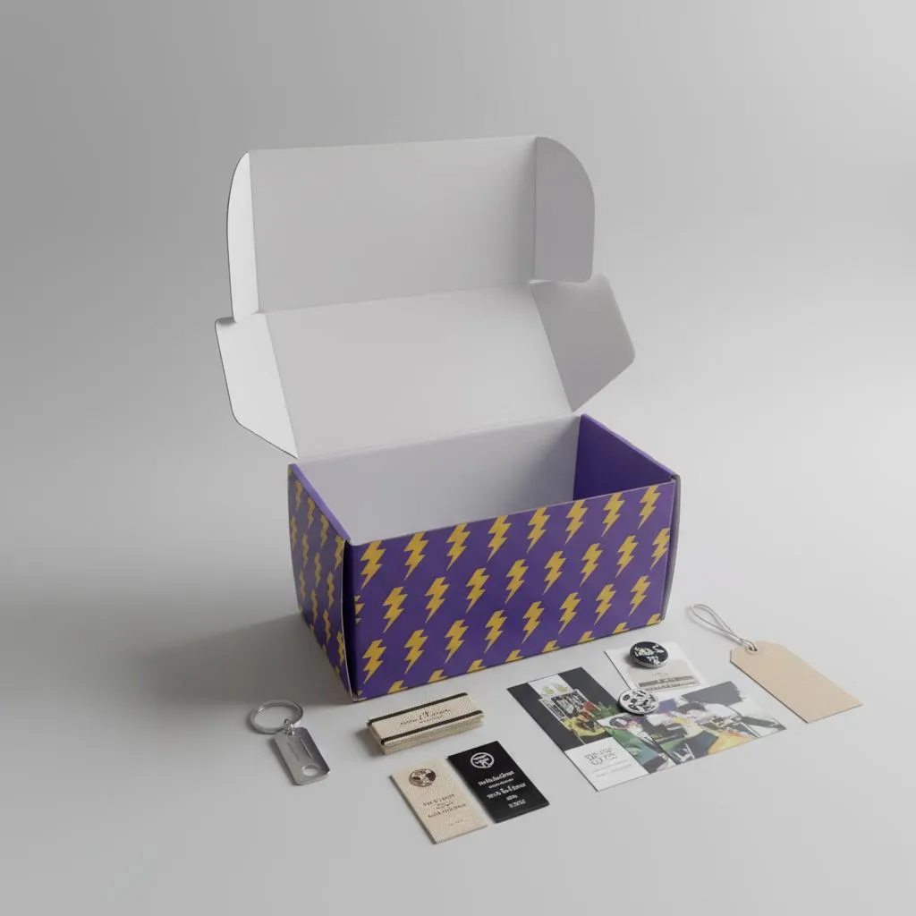 Corrugated Mailer Box with Print Design - Large 28x20x10cm