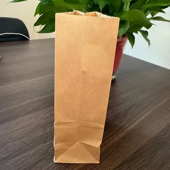 Kraft Food Bag with Greenery Scene - Small 26x10x32cm