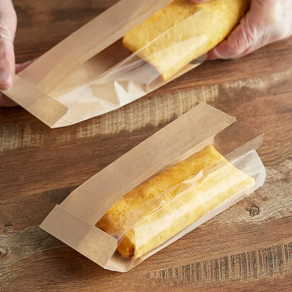 Kraft Sandwich Bag with Window