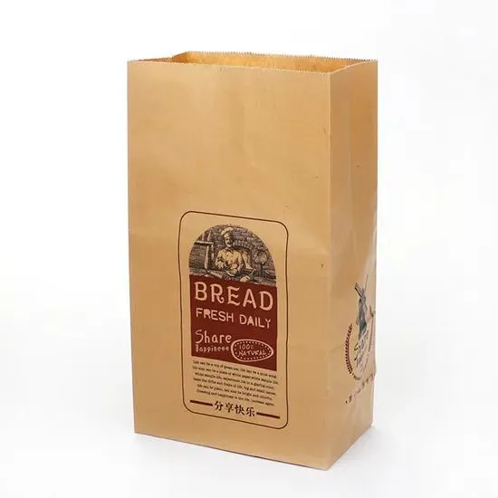Kraft Food Bag with Bakery Print