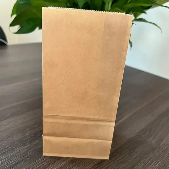 Kraft Food Bag on Wooden Table - Extra Large 34x13x40cm