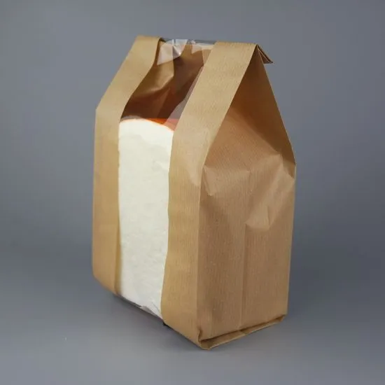 Kraft Food Bag with Clear Window