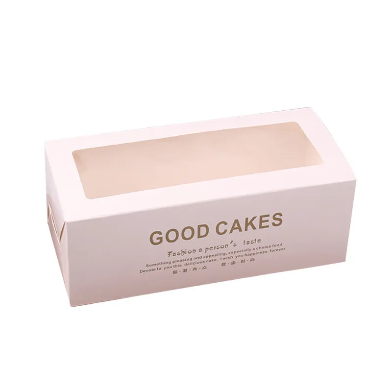 Pink Bakery Box with Window - Small 24x18x8cm
