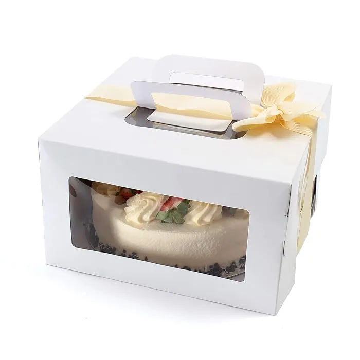 Cake Box with Ribbon Handle - Large 28x20x10cm