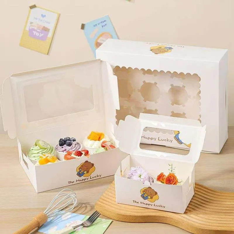 Bakery Box with Bear Print - Extra Large 32x24x12cm