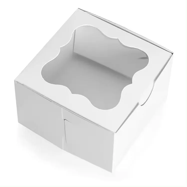 Bakery Box with Flower Window - Large 28x20x10cm