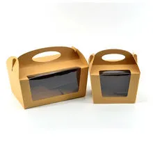 Kraft Window Box with Handles - Extra Large 32x24x12cm