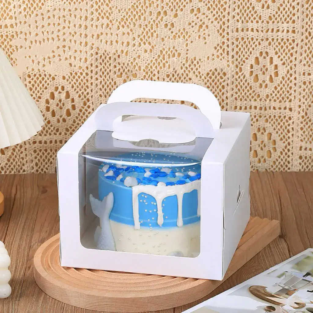 Cake Box with Window and Handle - Large 28x20x10cm